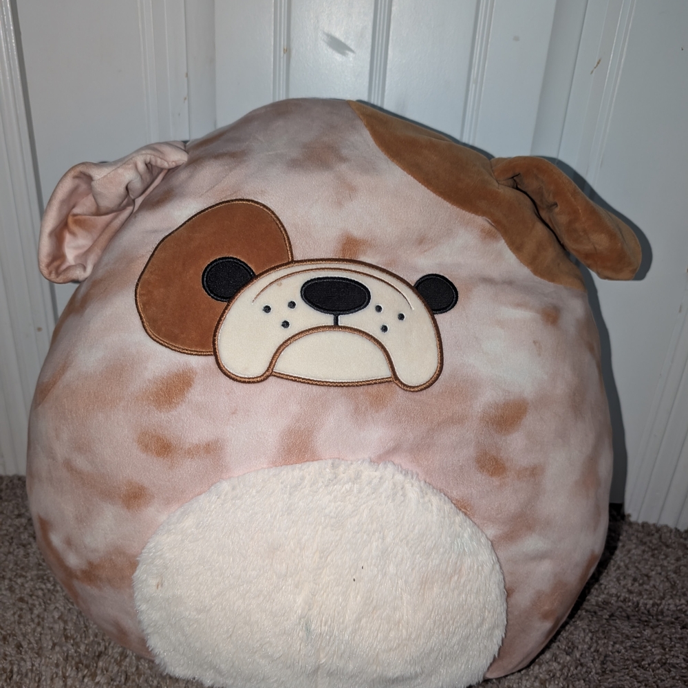 Plush Dog Toy - Brown and Cream